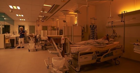 Hospitalroom with circadian lighting