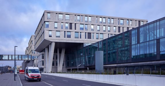 Rigshospitalet sett från utsidan