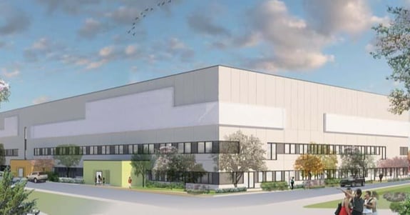 Arkitekttegning af Skaraborg Hospital i Skövde
